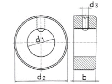 Установочное кольцо DIN 703 с гнездом для винта