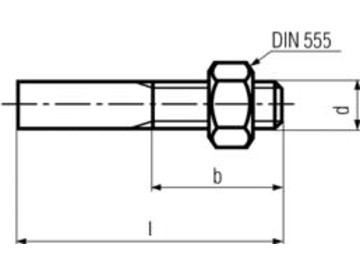 Шпилька DIN 525