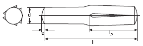 Цилиндрический забивной штифт DIN 1474 с насечкойОписание: DIN 1474 - цилиндрический забивной штифт,