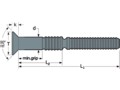 RIVLOCK - зажимной болт с потайной головкой (оцинкованная сталь) (фото) (вид 2)